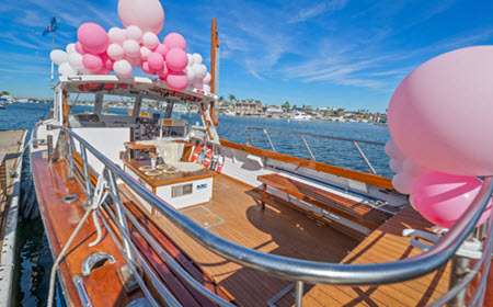 Classic Wood Boat Charter in Huntington Beach